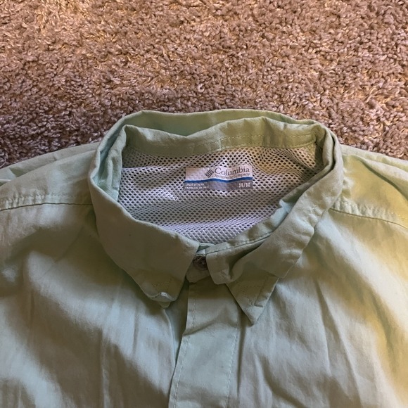 Columbia PFG Lot Of 2 Shirts Mens M Plaid Green Fishing Vented Short Sleeve - Picture 7 of 7